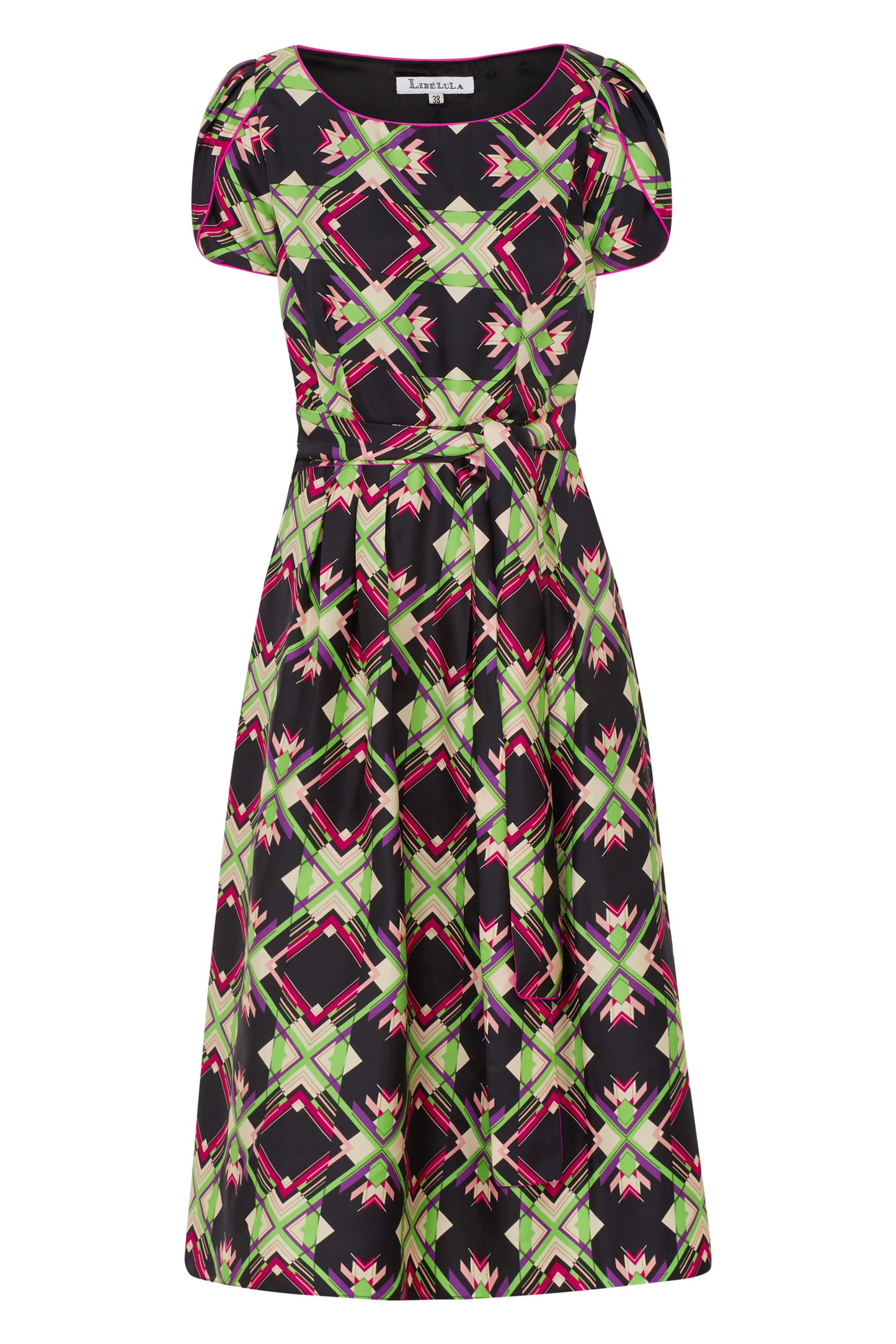LONGER BEATRIX DRESS | REFRACTION PRINT