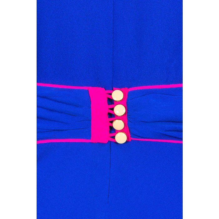 MILLIE DRESS | BRIGHT BLUE SILK GEORGETTE