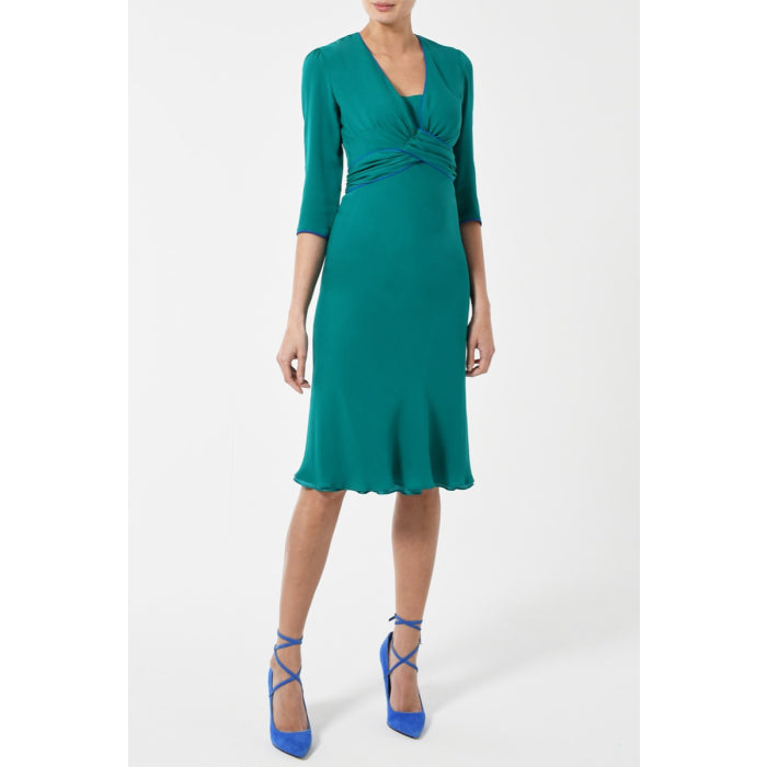 MILLIE DRESS | JADE SILK GEORGETTE