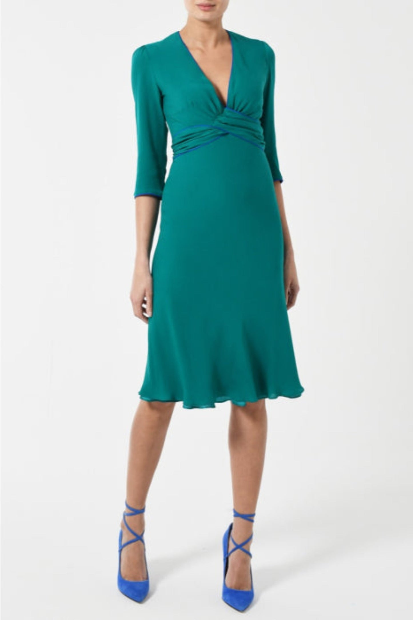 MILLIE DRESS | JADE SILK GEORGETTE