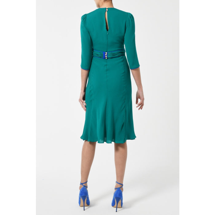MILLIE DRESS | JADE SILK GEORGETTE