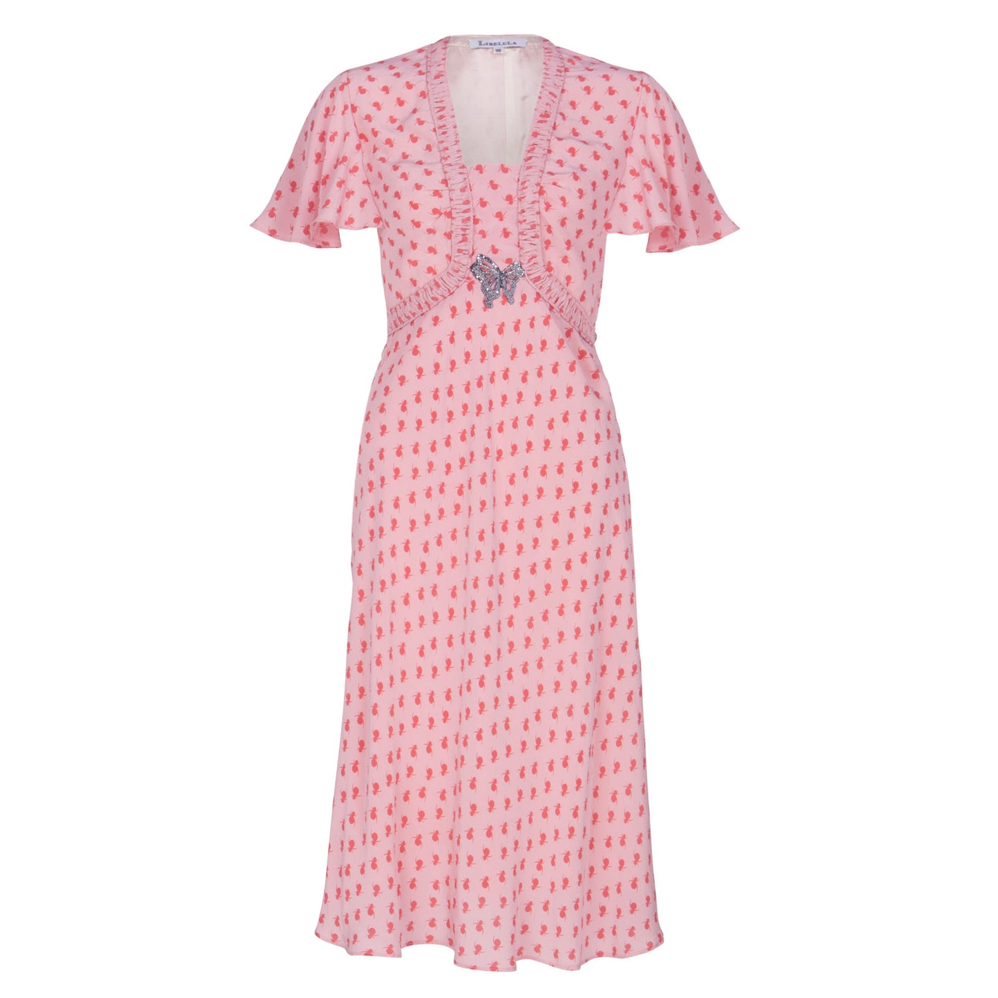 MIMA DRESS | PINK BUG PRINT
