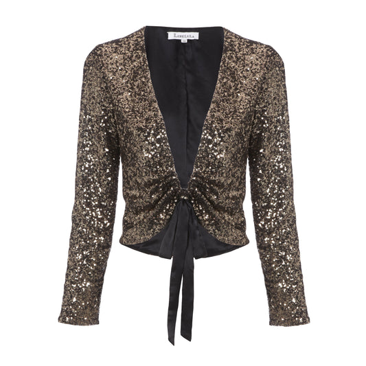 NINA WRAP | GOLD SEQUINS