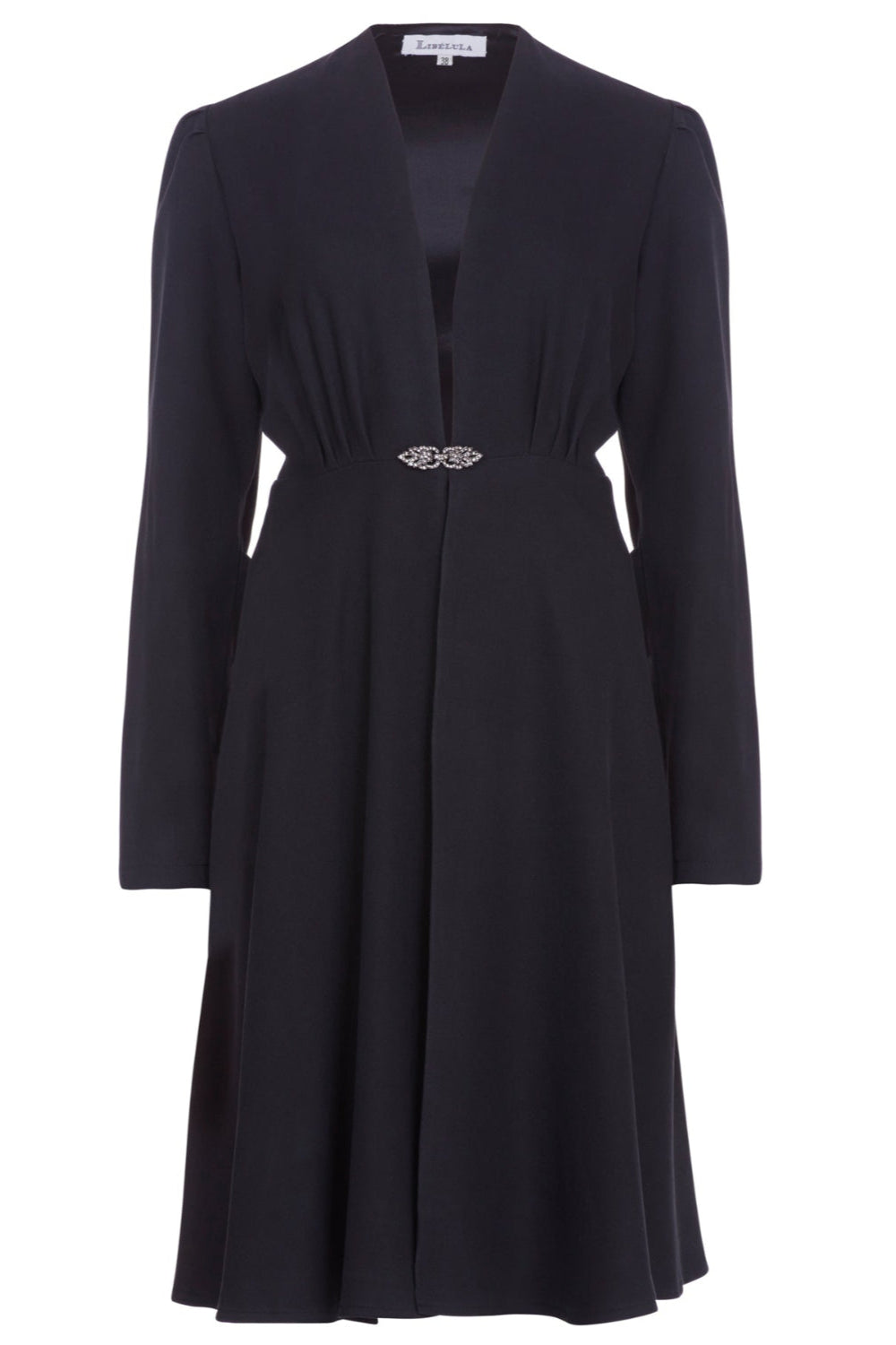 DULWICH COAT | BLACK SILK TWILL