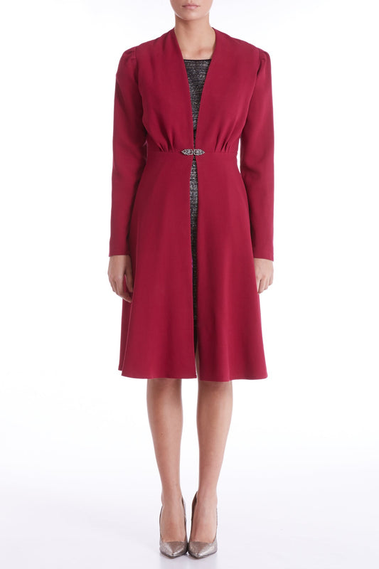 DULWICH COAT | BRIGHT RED SILK TWILL