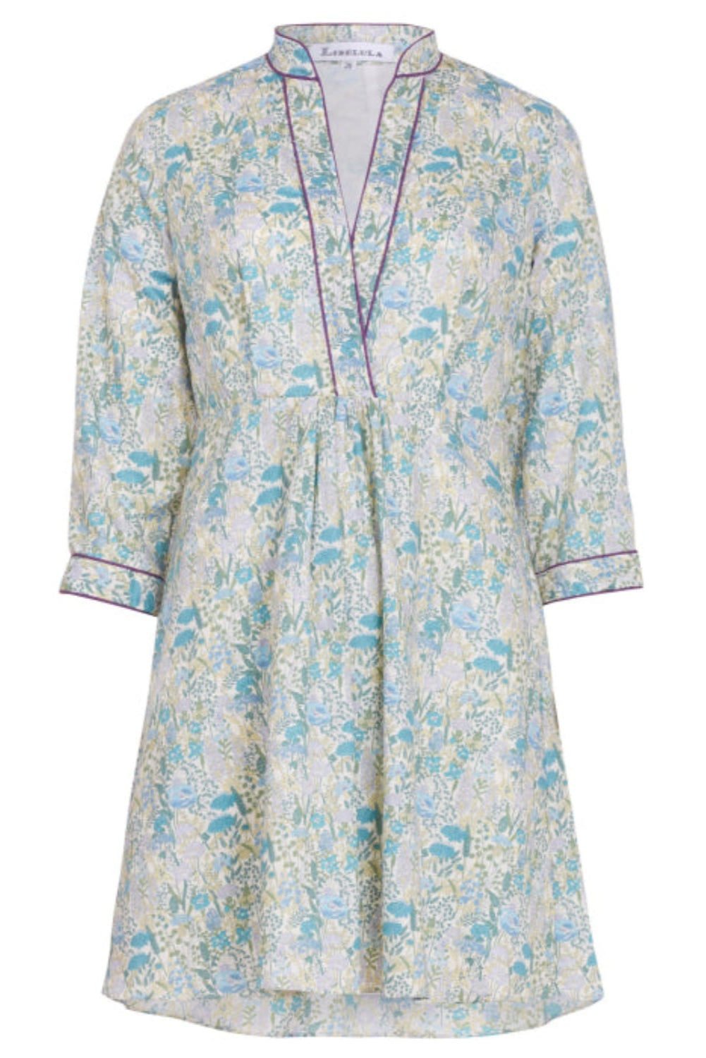 ZARA DRESS | BLUE LITTLE FLOWER COTTON