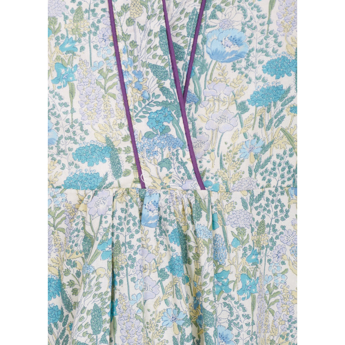 ZARA DRESS | BLUE LITTLE FLOWER COTTON