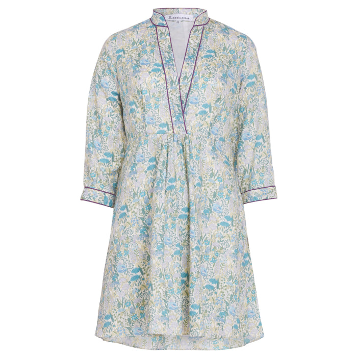 ZARA DRESS | BLUE LITTLE FLOWER COTTON