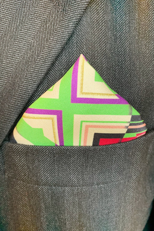 POCKET SQUARE | REFRACTION PRINT