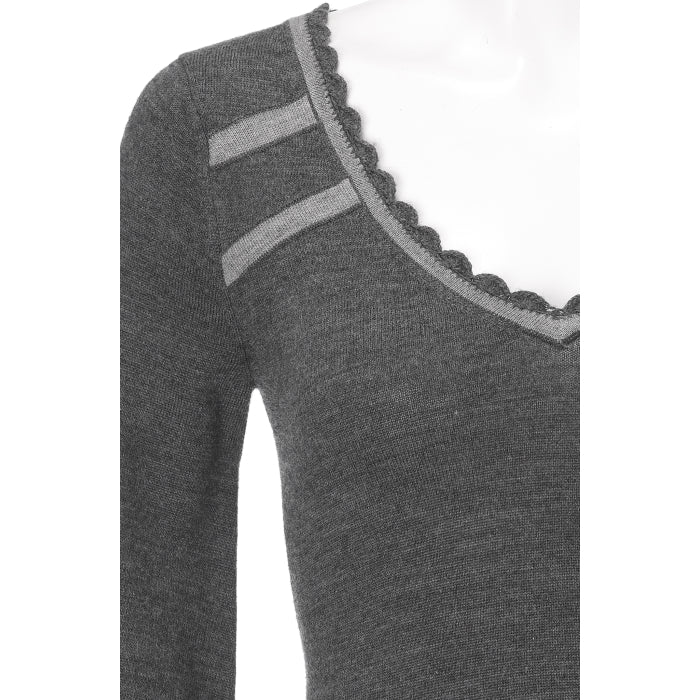 SCALLOPED DRESS | MERINO WOOL