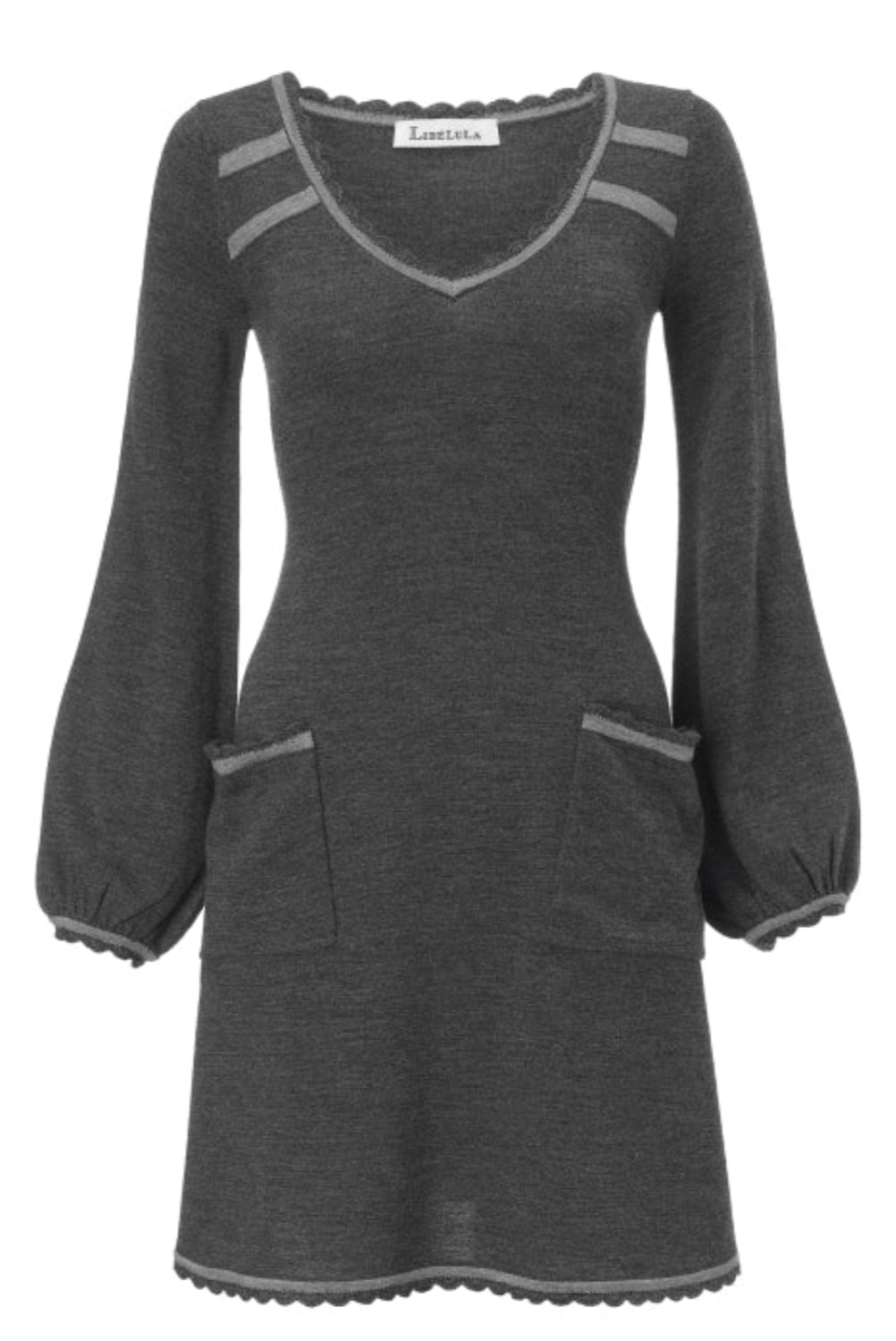 SCALLOPED DRESS | MERINO WOOL