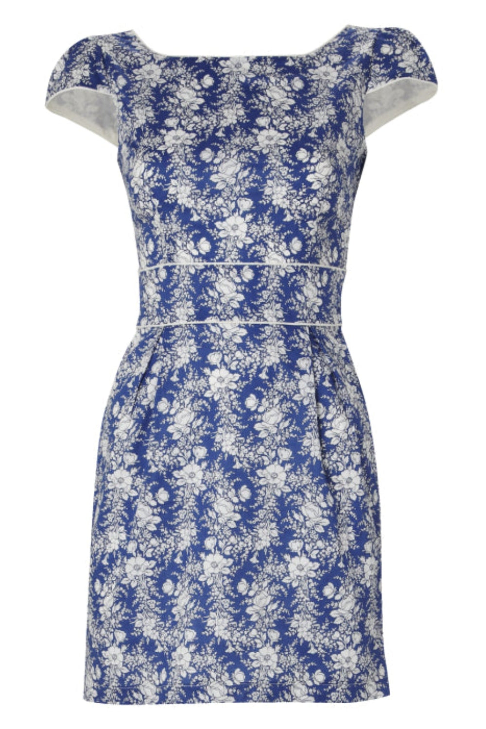 MINI FLORENCE DRESS | BLUE FLOWER COTTON