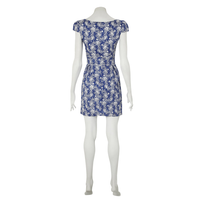 MINI FLORENCE DRESS | BLUE FLOWER COTTON