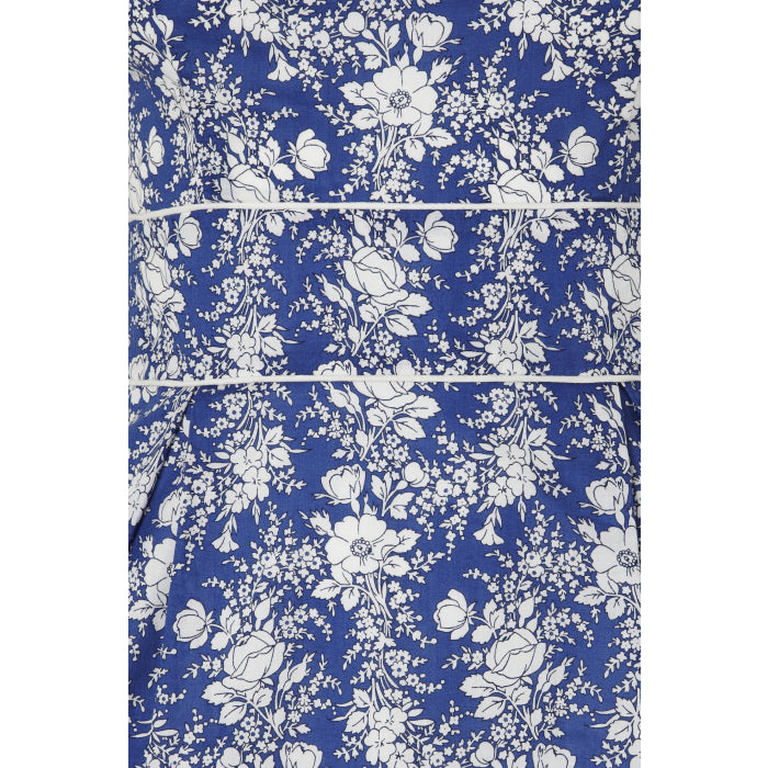 MINI FLORENCE DRESS | BLUE FLOWER COTTON