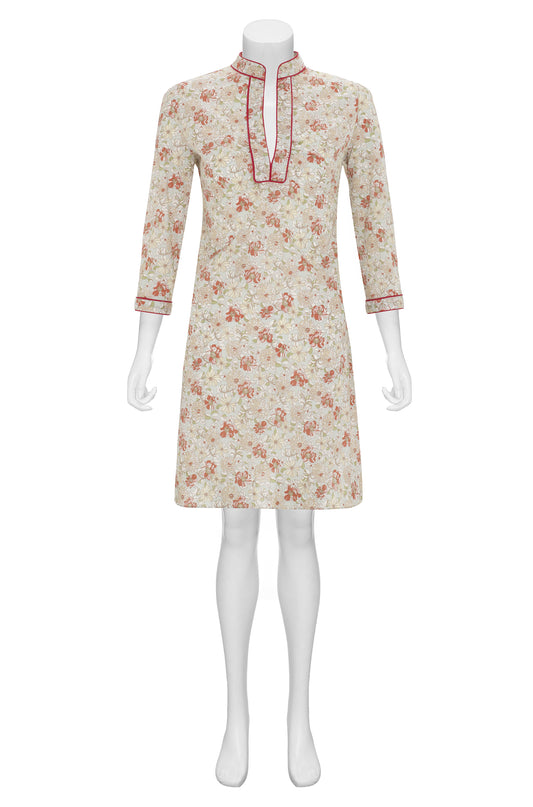 BEACH DRESS | FLOWER PRINT COTTON