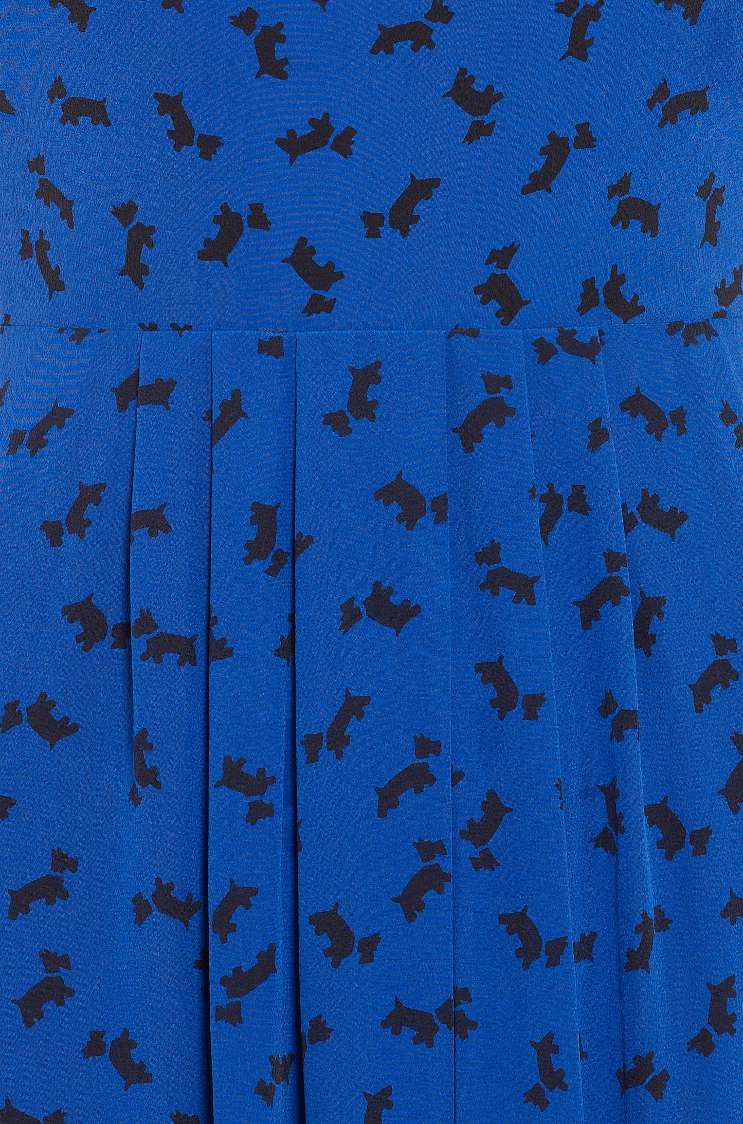 LONG TARIFA DRESS | BLUE SCOTTIE PRINT