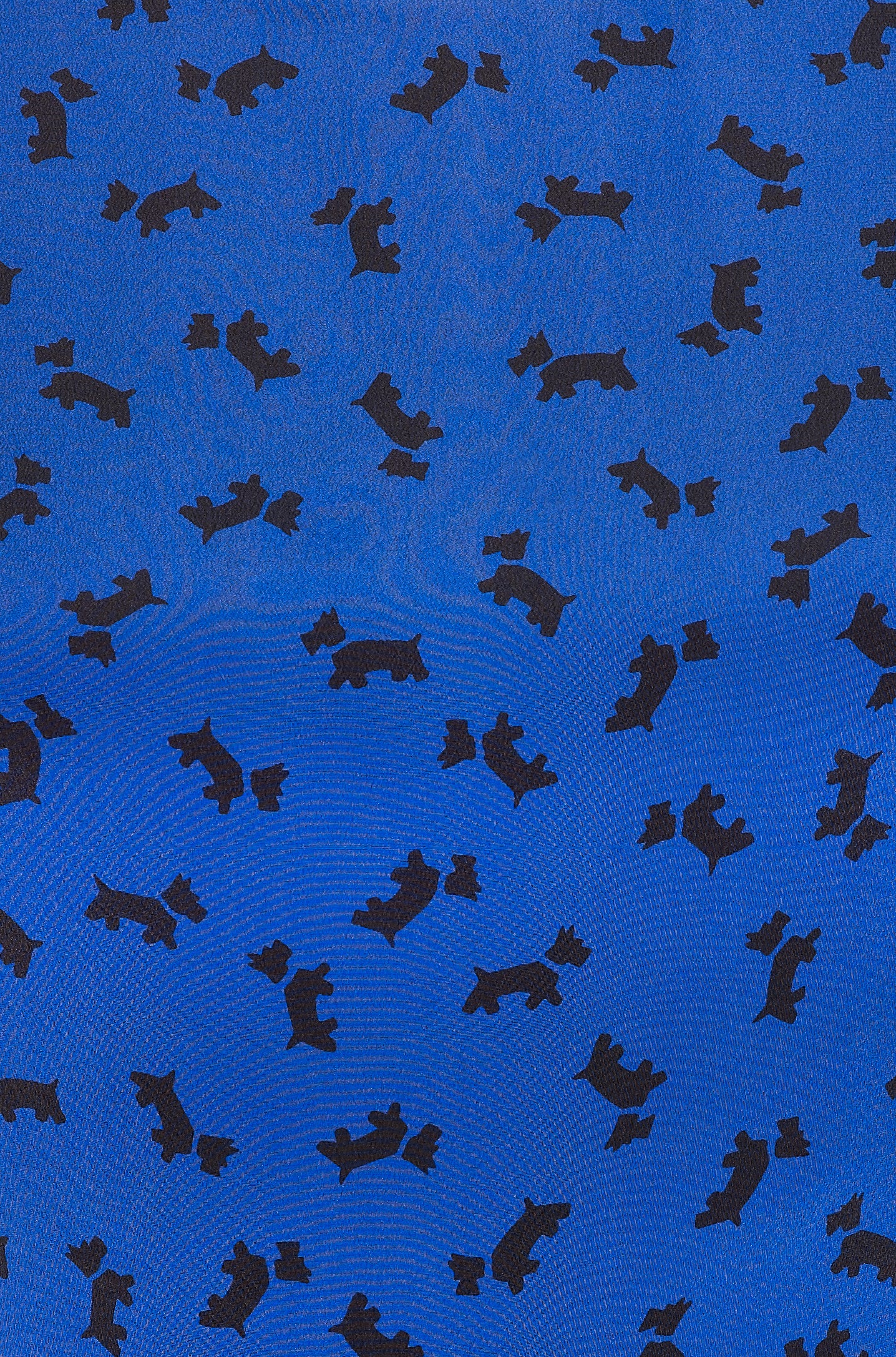 LONG TARIFA DRESS | BLUE SCOTTIE PRINT