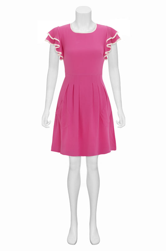 BEATRIX DRESS | PINK SILK GEORGETTE