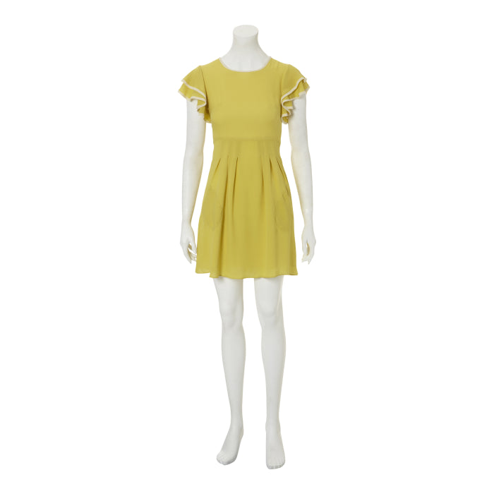 BEATRIX DRESS | YELLOW SILK GEORGETTE