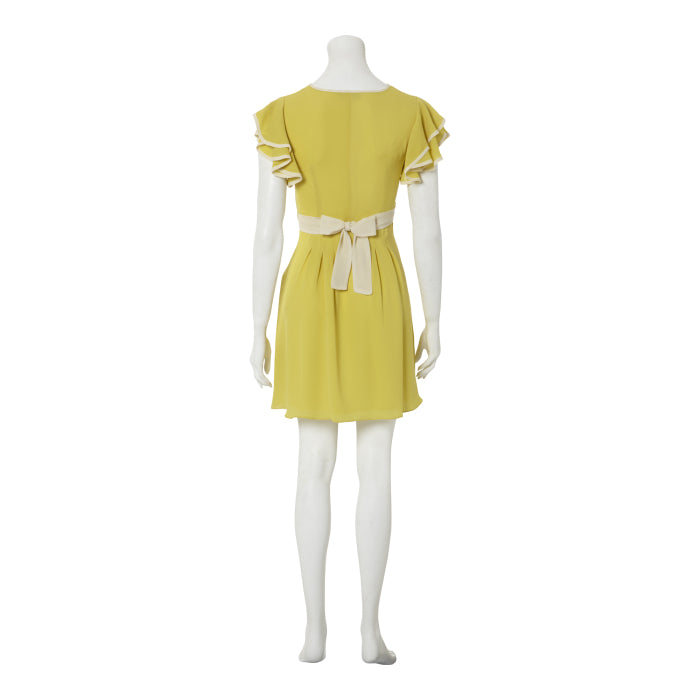 BEATRIX DRESS | YELLOW SILK GEORGETTE