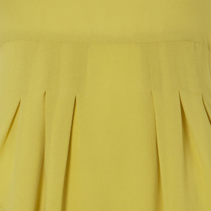BEATRIX DRESS | YELLOW SILK GEORGETTE