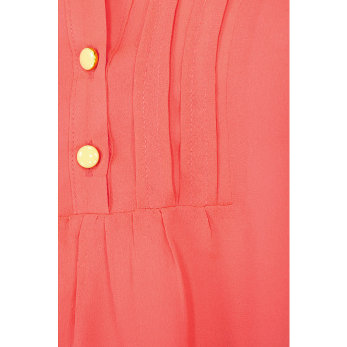 DELPHINE TOP | BRIGHT ORANGE SILK GEORGETTE