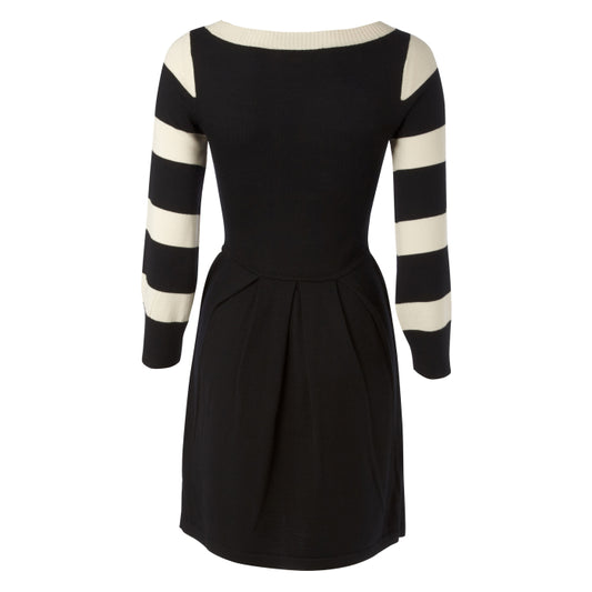 STRIPED SLEEVE DRESS | MERINO WOOL