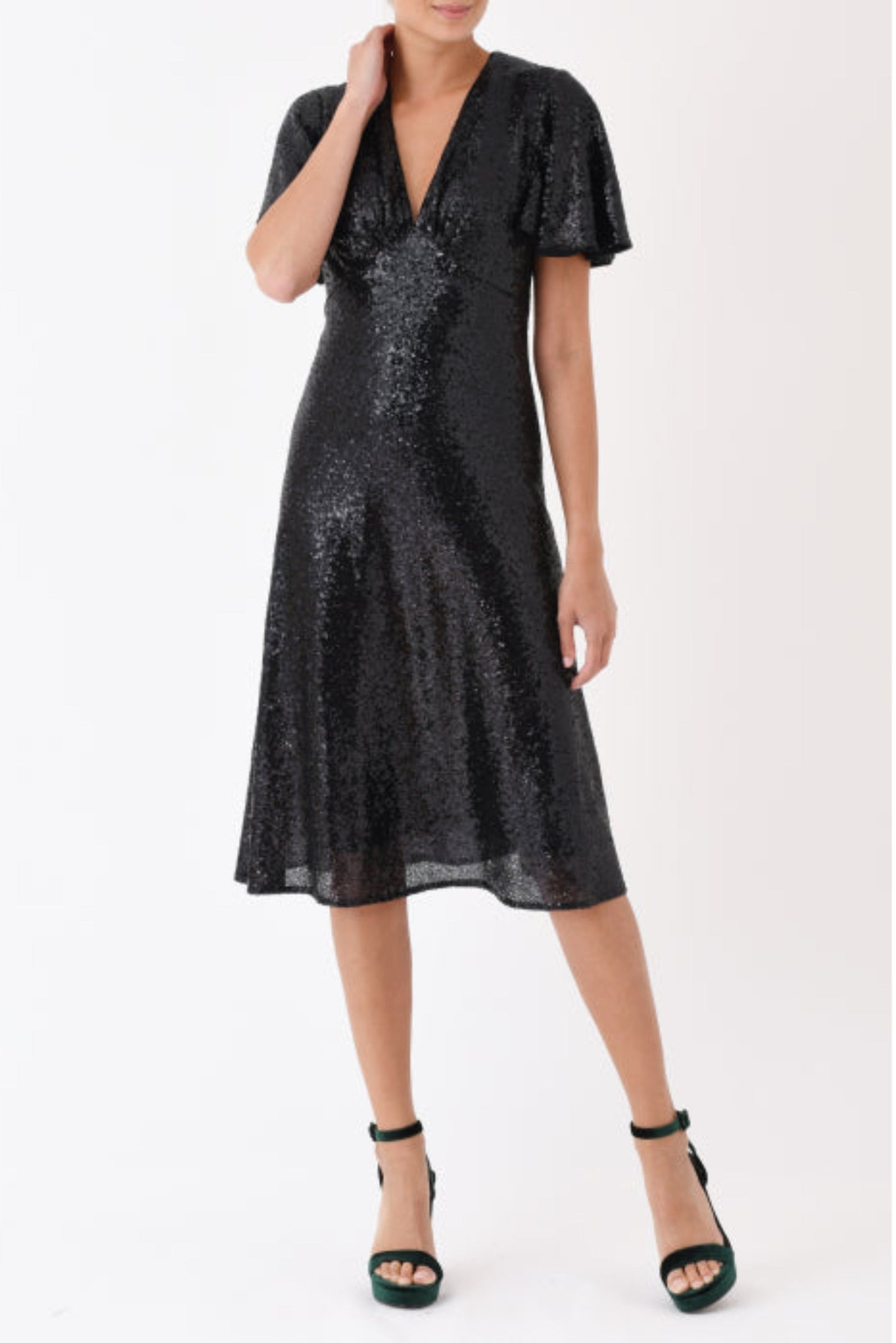 TAMMIM DRESS | BLACK SEQUINS
