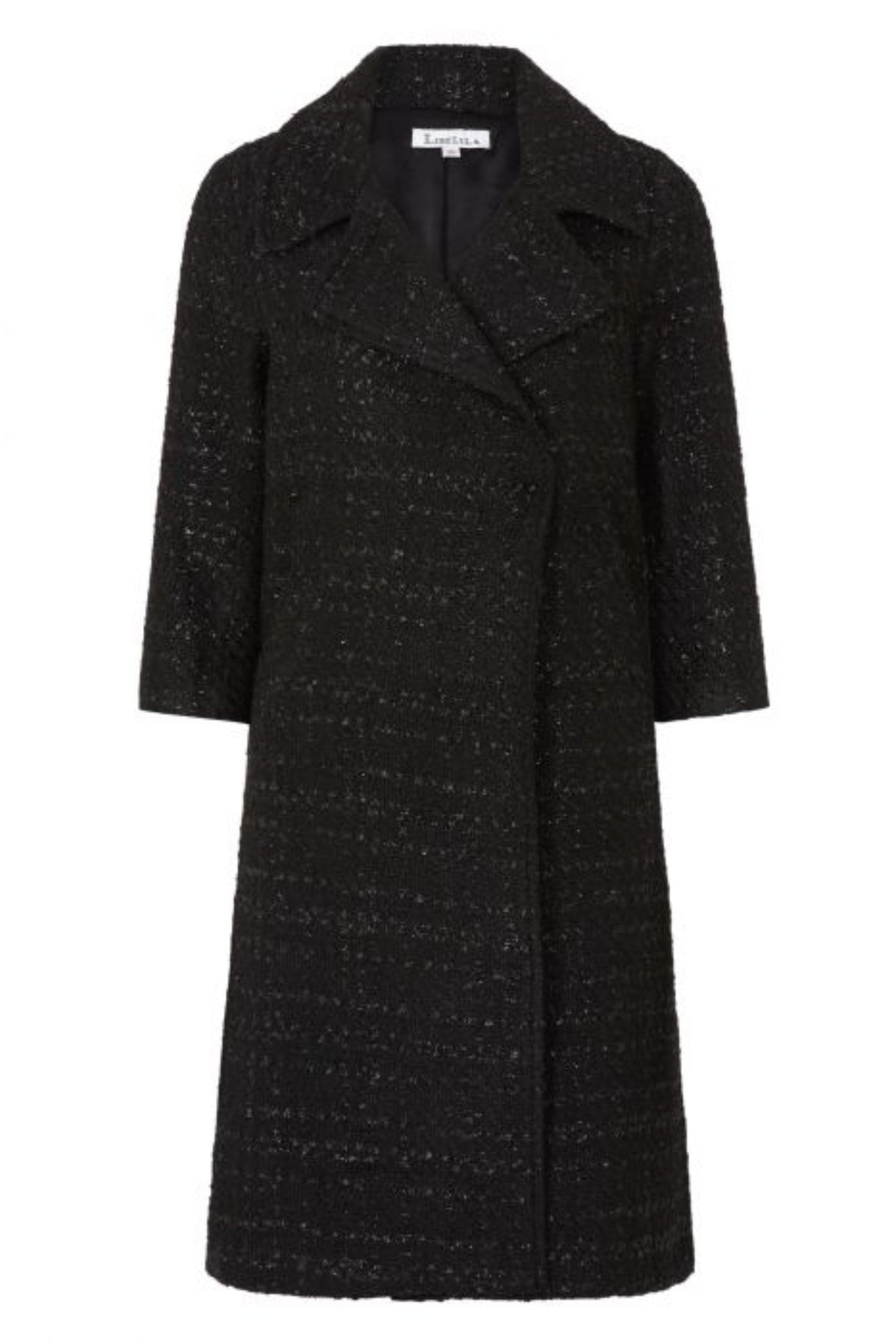 WOOLHAMPTON COAT | BLACK SPARKLE BOUCLE