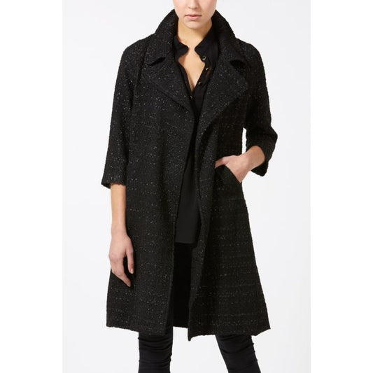 WOOLHAMPTON COAT | BLACK SPARKLE BOUCLE