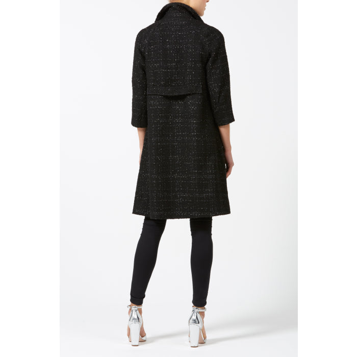 WOOLHAMPTON COAT | BLACK SPARKLE BOUCLE