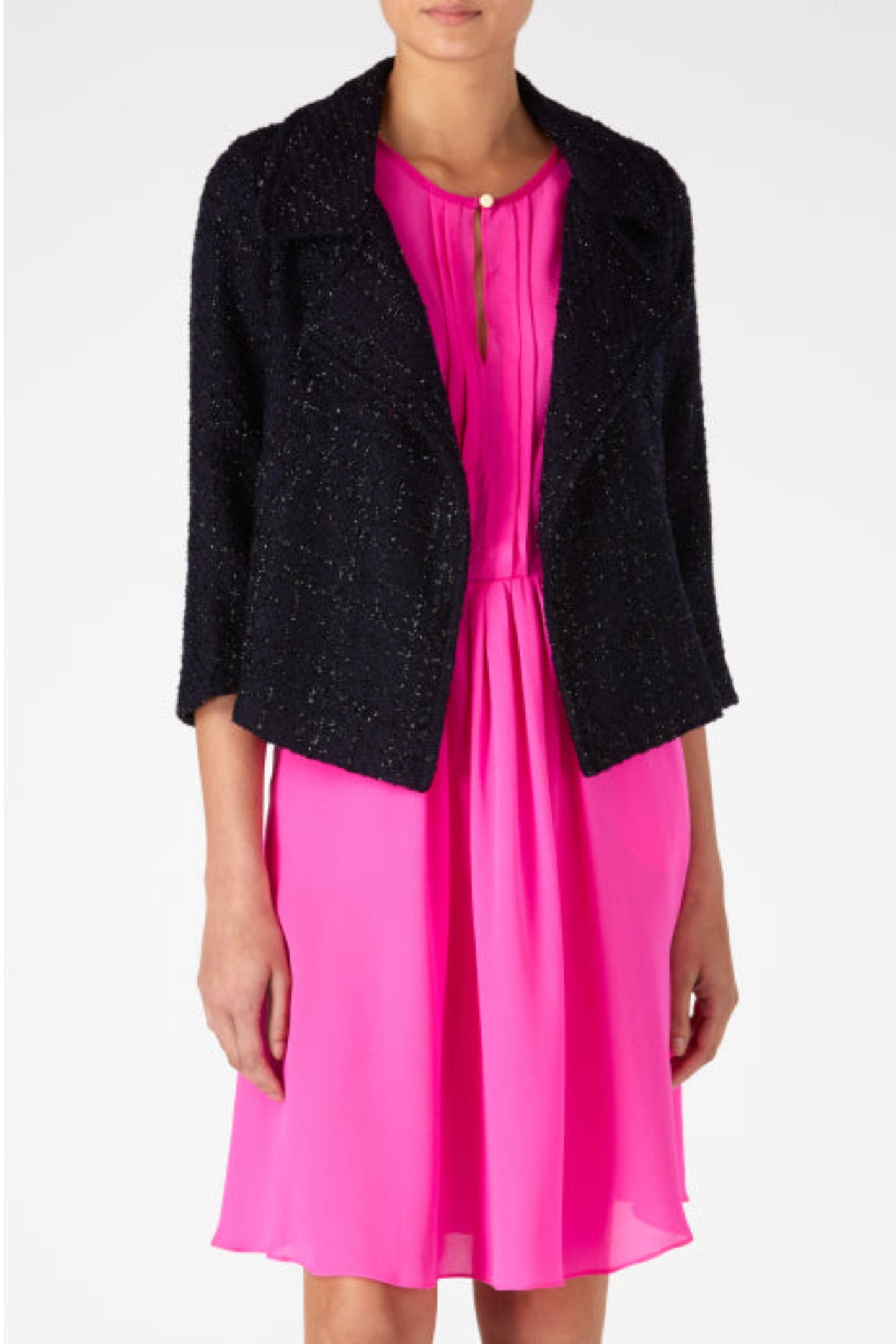 WOOLHAMPTON JACKET | NAVY SPARKLE BOUCLE