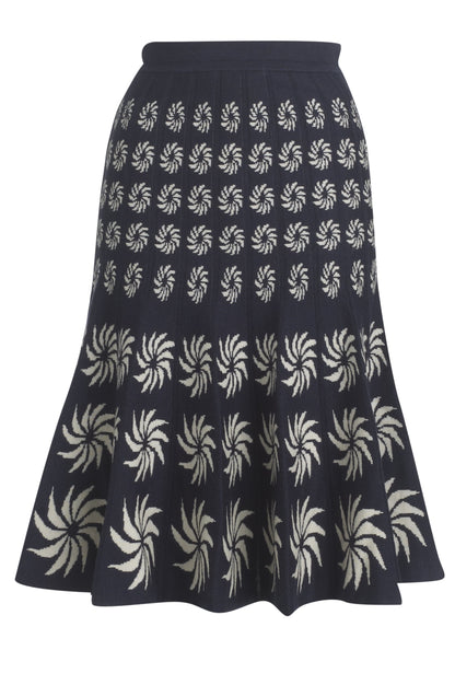 PORTOBELLO SKIRT | NAVY AND CREAM