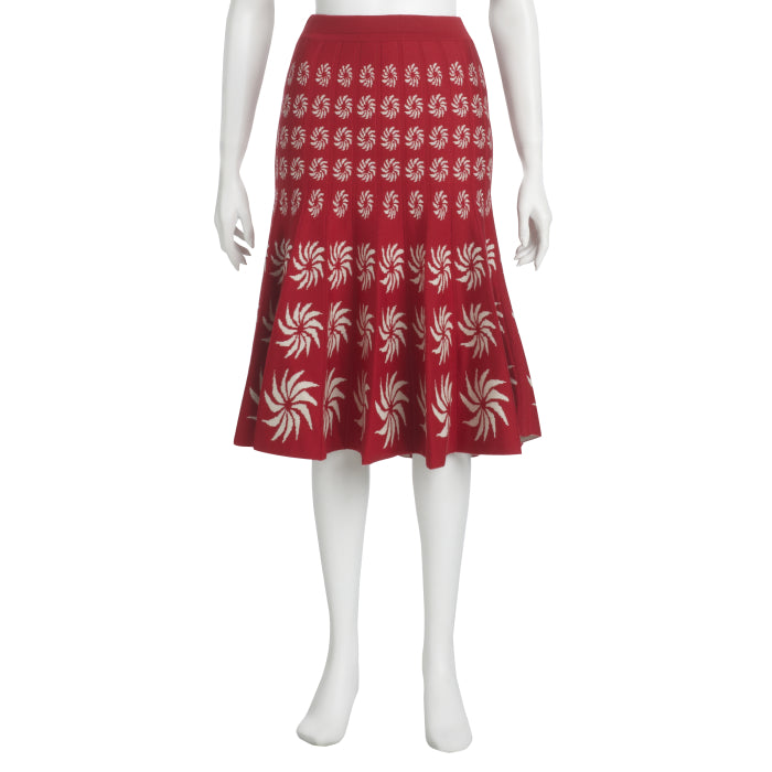 PORTOBELLO SKIRT - RED & CREAM