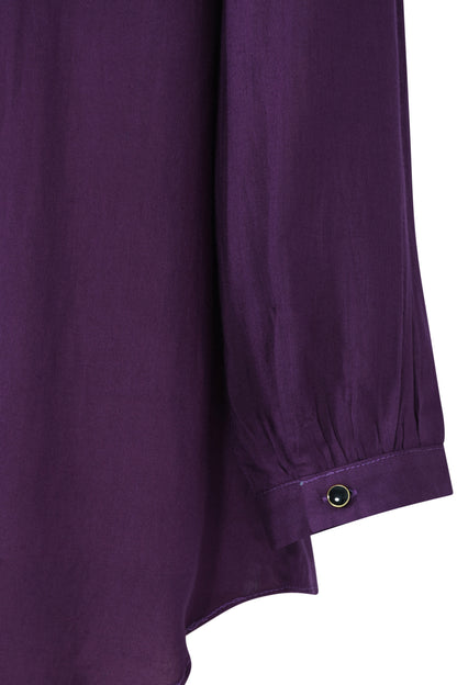 DELPHINE TOP | AUBERGINE RAYON