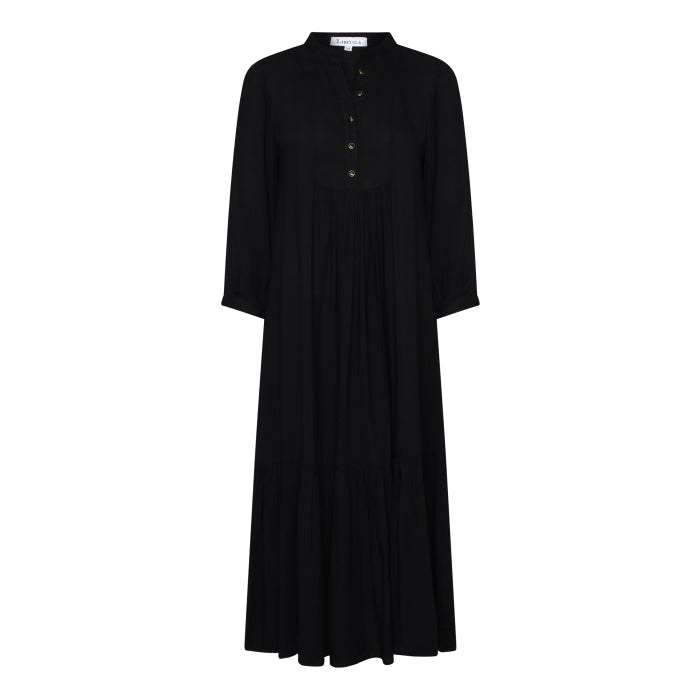 CLAUDE DRESS | BLACK RAYON
