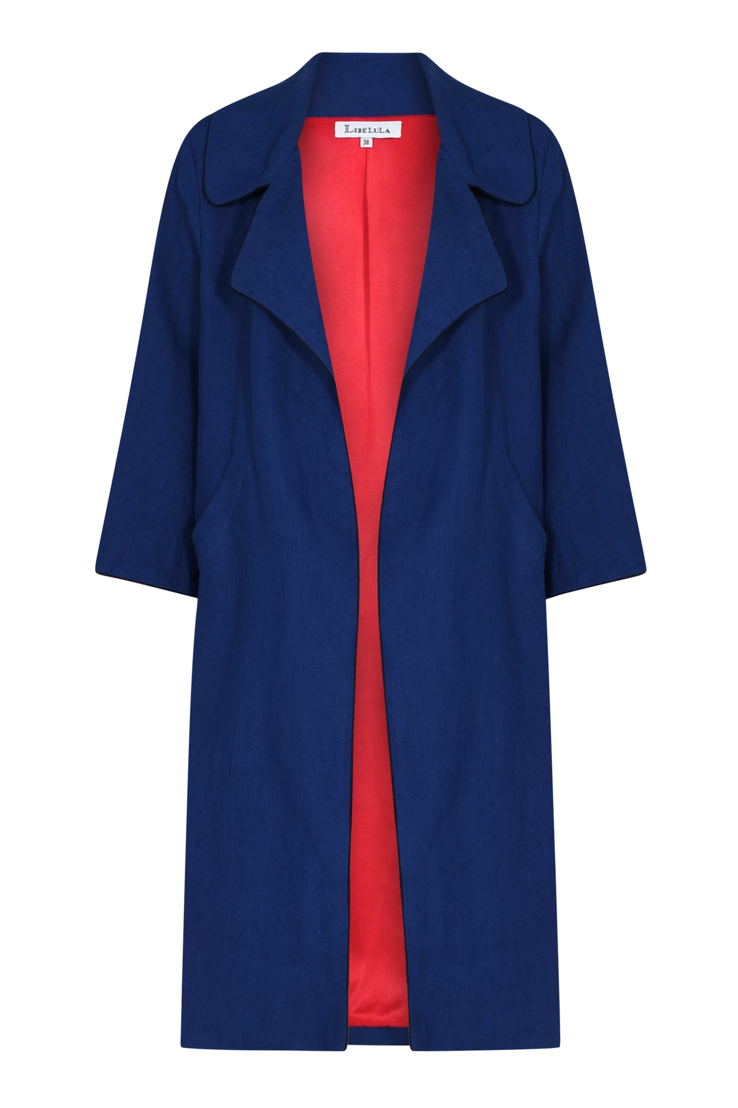 WOOLHAMPTON COAT | BLUE LINEN