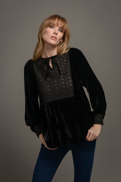 LULA TOP | BLACK VELVET