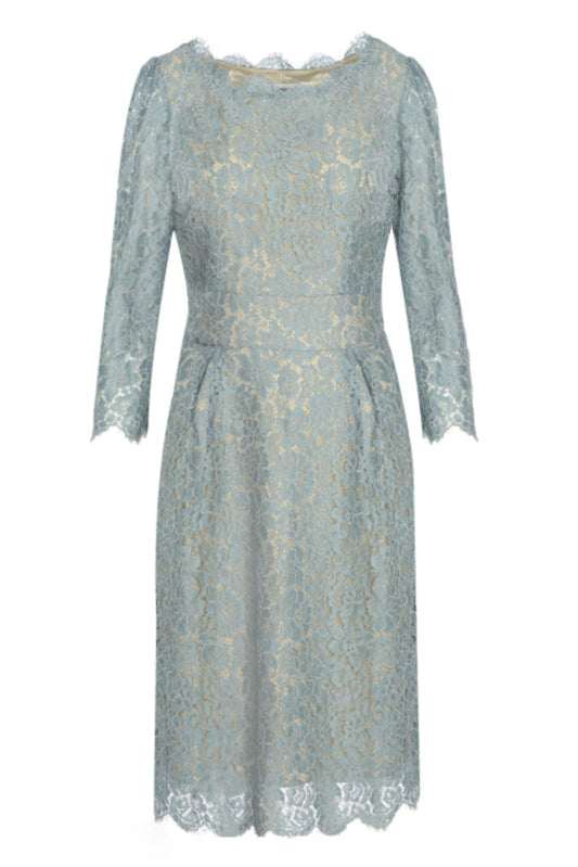 LONGER FLORENCE DRESS | PALE BLUE LACE