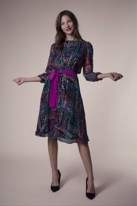 JOJO DRESS | GOLDEN DOTTY SILK