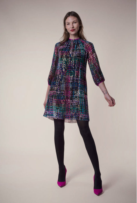 HARTFORD DRESS | GOLDEN DOTTY SILK