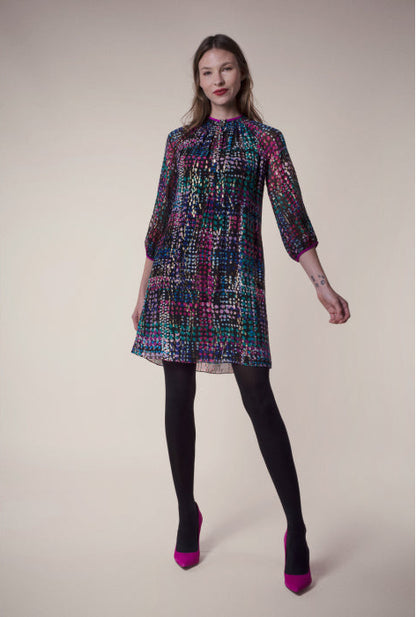 HARTFORD DRESS | GOLDEN DOTTY SILK