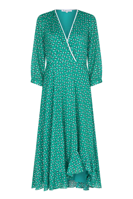 ANASCHICA DRESS | GREEN MINI HIAWATHA COTTON