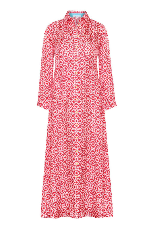 MAXI LUCINDA DRESS | XOX PRINTED SILK TWILL