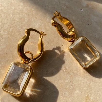 CLEAR DROP HOOPS