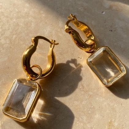 CLEAR DROP HOOPS