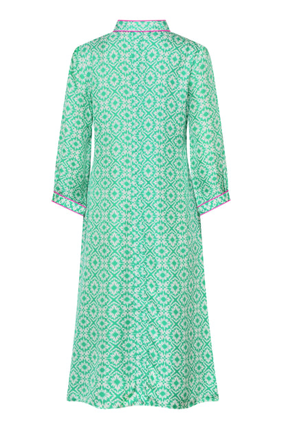BEACH DRESS | GREEN XOX PRINT