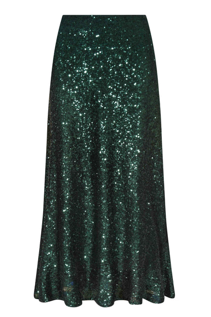 CHICA SKIRT | GREEN SEQUINS