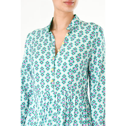 LONGER ANASTASIA DRESS | CRAZY PAV PRINT