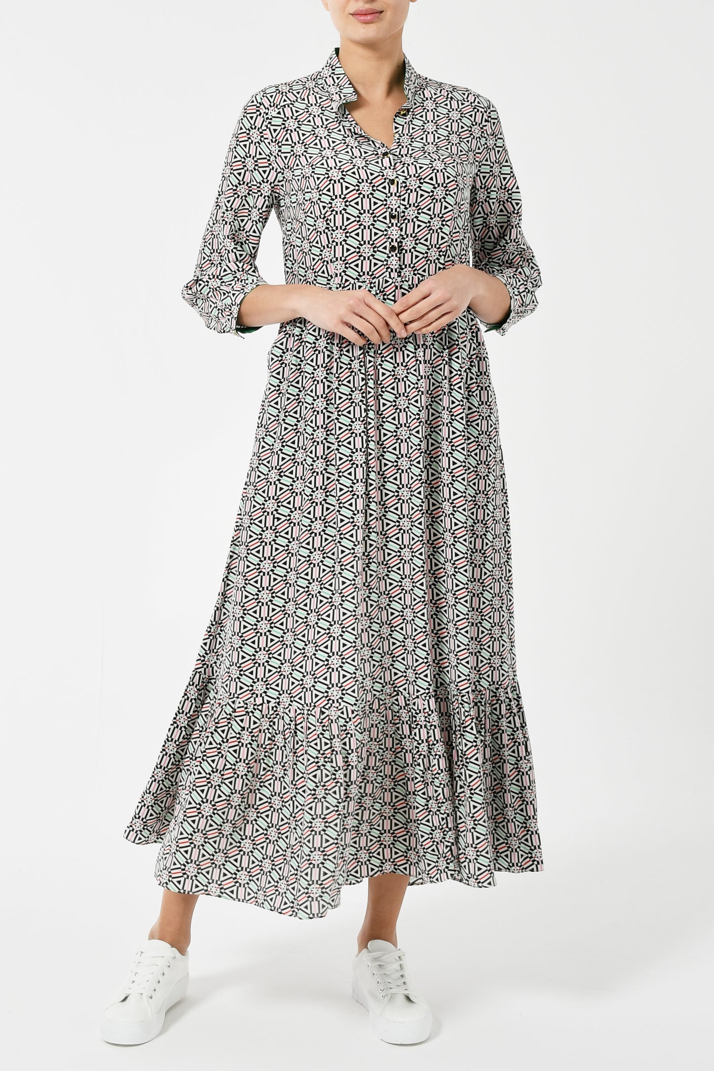 LONGER ANASTASIA DRESS | COGILE PRINTED SILK CREPE